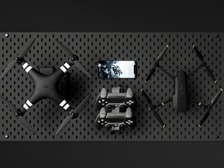 数码组合_无人机_大疆无人机_航拍器材SU模型