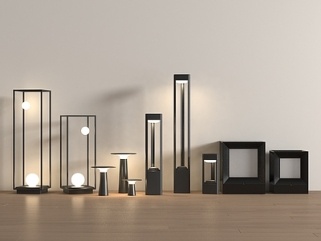 现代景观灯_现代户外草坪灯_景观灯_地灯SU模型