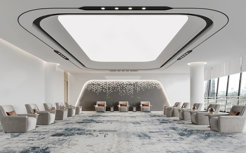 04-现代会客厅_接待室_会议室，贵宾接待室SU模型