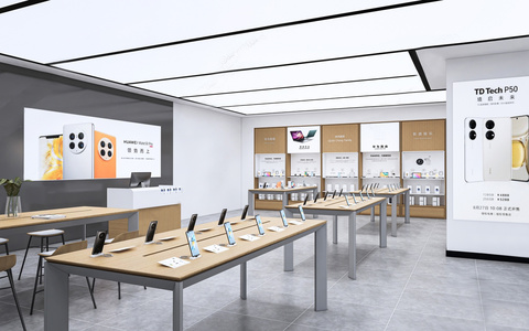 13-现代手机店_数码店_营业厅_数码展厅_数码体验店_专卖店SU模型