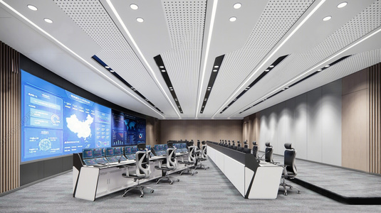 16-现代监控室_指挥控制中心SU模型