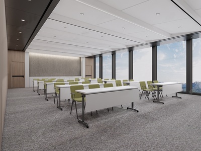 17-现代培训室_路演室_会议室_活动室_公共办公区SU模型