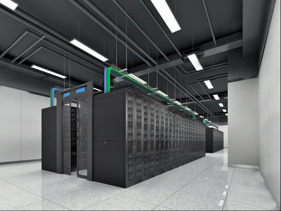 09-现代机房_设备管道，数据中心3D模型