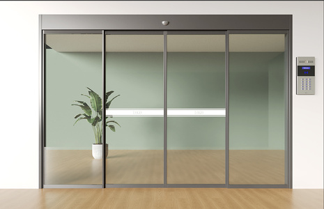 现代电动玻璃门_感应门,玻璃门自动门，门禁