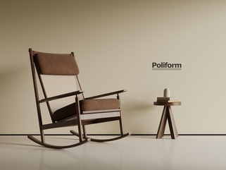 中古躺椅_中古风躺椅_边几SU模型