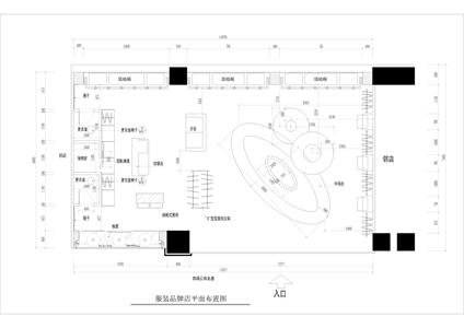 SOH品牌服装店施工图CAD