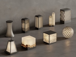 新中式庭院灯SU模型