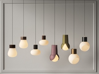 复古中古吊灯SU模型