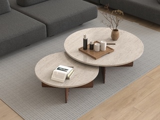 中古侘寂茶几SU模型