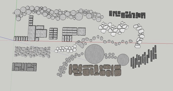 庭院汀步 石铺装 庭院小路 园林小路 步道 石头