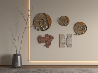 诧寂风墙饰_挂饰SU模型