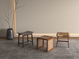 侘寂其它凳子SU模型