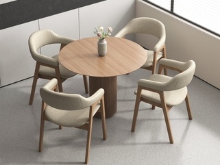 现代休闲桌椅洽谈桌椅SU模型