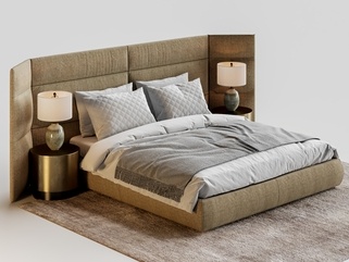 中古法式双人床SU模型