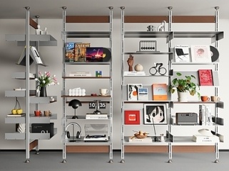 现代书架SU模型