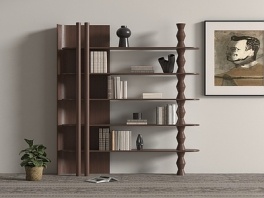 中古现代书架_中古现代书架SU模型