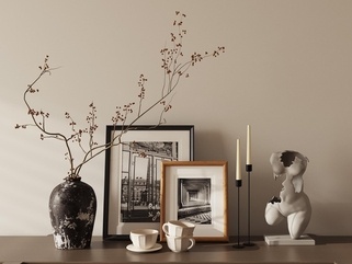 法式新中式其他摆件_禅意摆件_盆栽SU模型