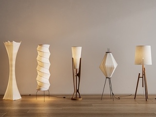 新中式侘寂落地灯SU模型