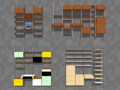 工业风格博古架储物架书架