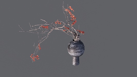 中古风花瓶装饰