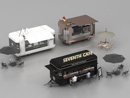 餐车_咖啡车_餐车SU模型