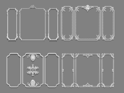 欧式雕花线条石膏造型墙饰