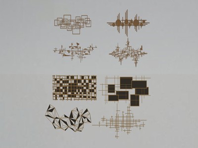 现代背景墙墙饰构件