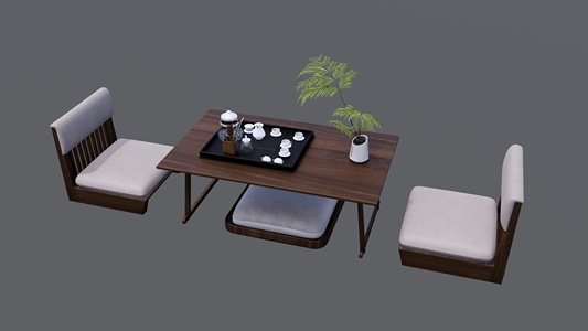 中古风二人茶桌