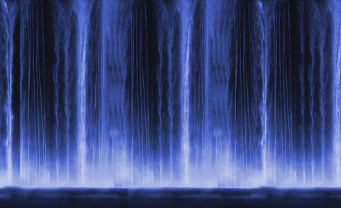 瀑布屏幕投影幕电视画面贴图