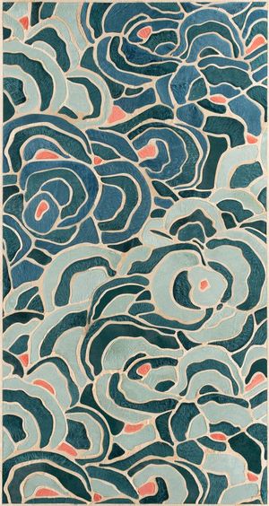 新中式花纹花瓣地毯 (31)