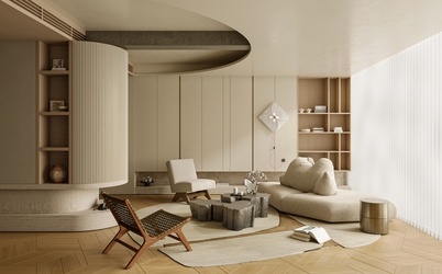 中古家居客厅SU模型