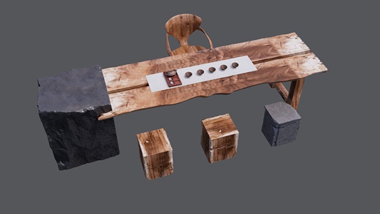 中古风长茶台组合