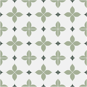 法式北欧仿古砖_绿色复古几何花砖_法式北欧清新花砖贴图
