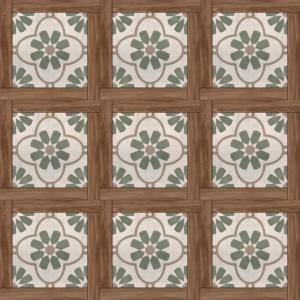 法式复古木纹花砖贴图