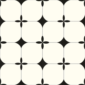 法式中古仿古砖_奶油黑白花砖_地砖_花砖_艺术砖贴图