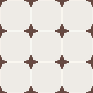 中古侘寂花纹砖_无缝_咖色_十字花砖_厨卫砖_复古砖贴图