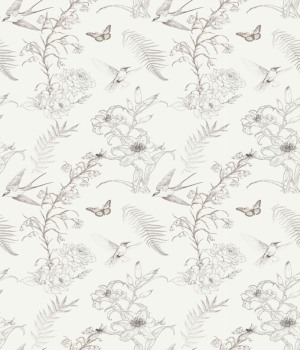 中古复古瓷砖_无缝花鸟砖_无缝中古花鸟瓷砖_无缝中古燕子花砖_柔光砖贴图