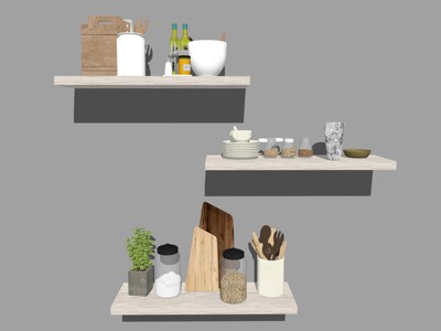 02现代厨房用品组合