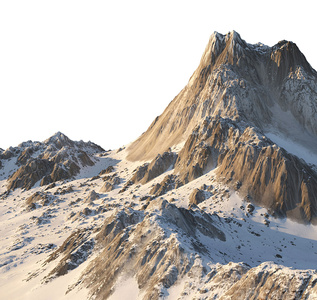 现代雪山_山脉_山川_自然地形3D模型