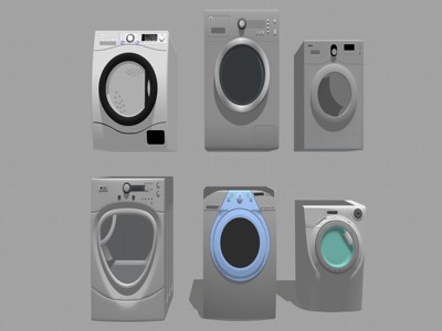 现代单桶洗衣机合集SU模型