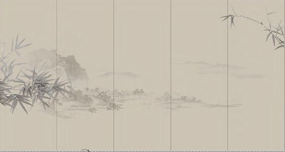 新中式山脉山水壁纸壁布壁画背景壁纸壁画 (5)