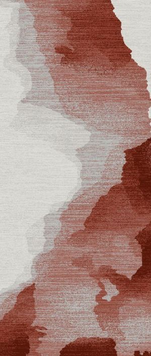 新中式红色渐变走廊地毯 (1)