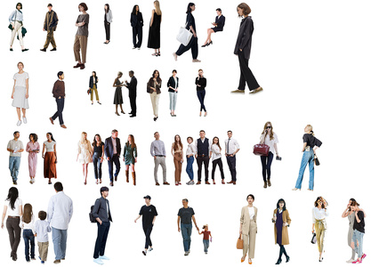 23-现代时尚休闲人物，办公人物psd素材