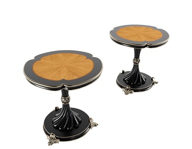 美式法式边几_圆边几3D模型v