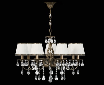 欧式古典吊灯灯罩吊灯3D模型