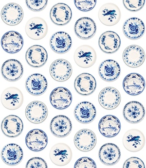 中式新中式壁纸_青花瓷壁纸贴图