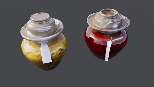 泡菜，罐子 su草图模型