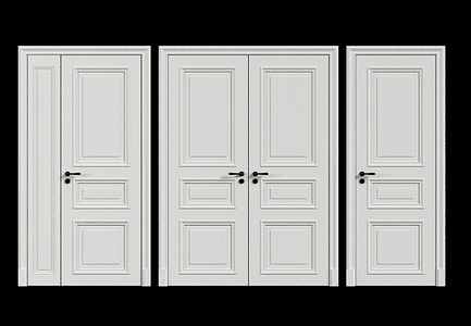 简欧现代门组合SU模型