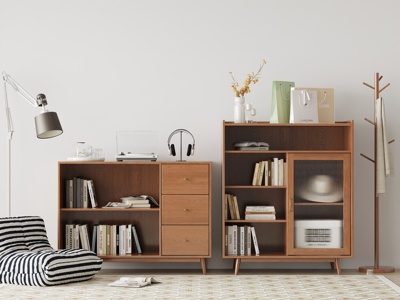 书柜，书架，装饰柜3D模型