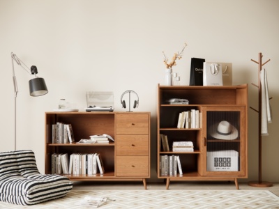 05现代书柜，书架SU模型